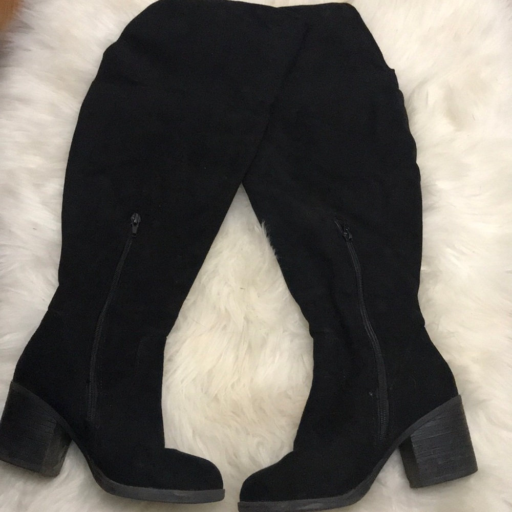 Over the knees black boots